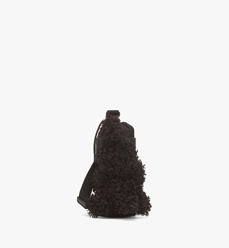 MCM Park Rabbit Bottle Holder in Faux Fur Visetos 3