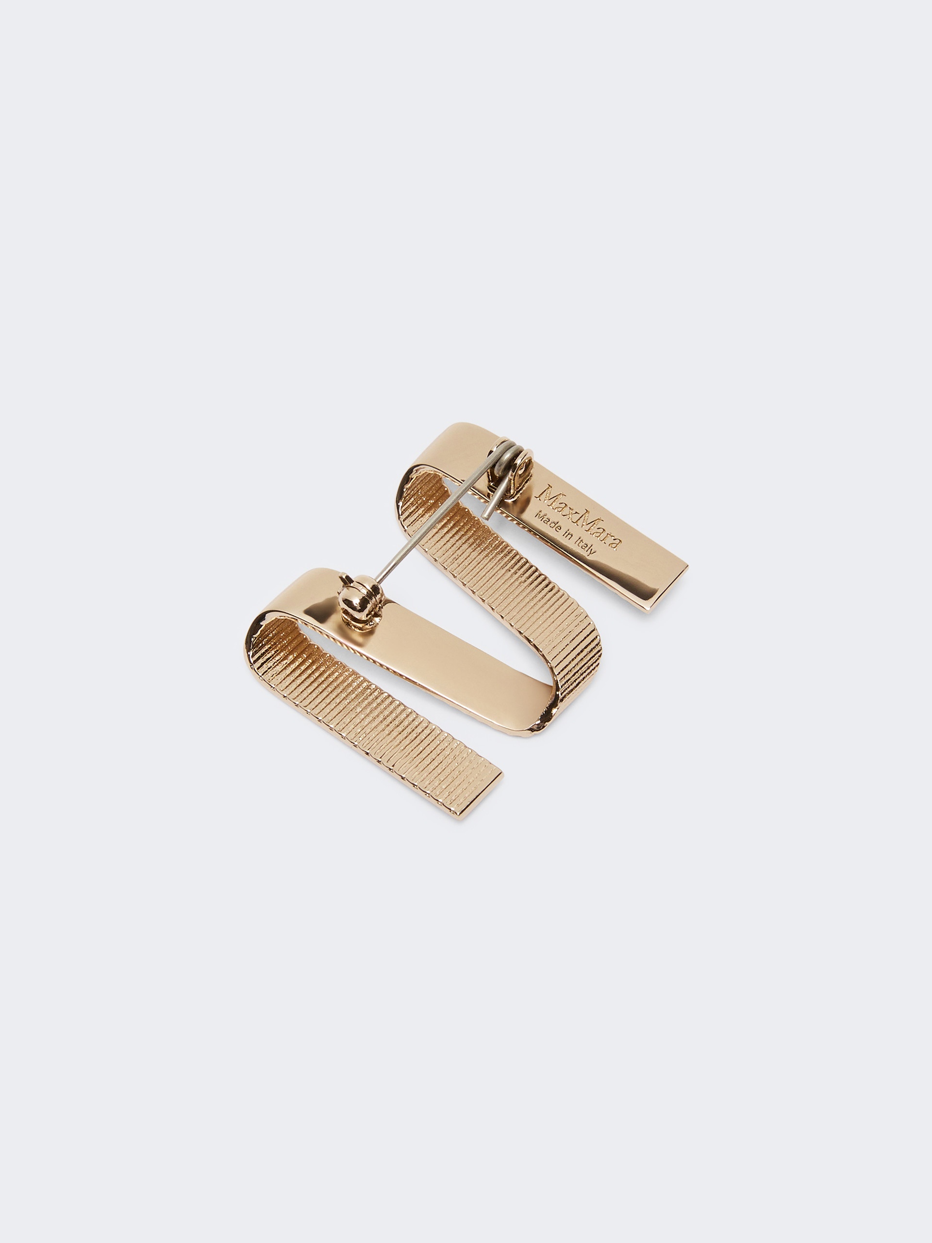 MGROSGRAINPIN Metallic M brooch - 2