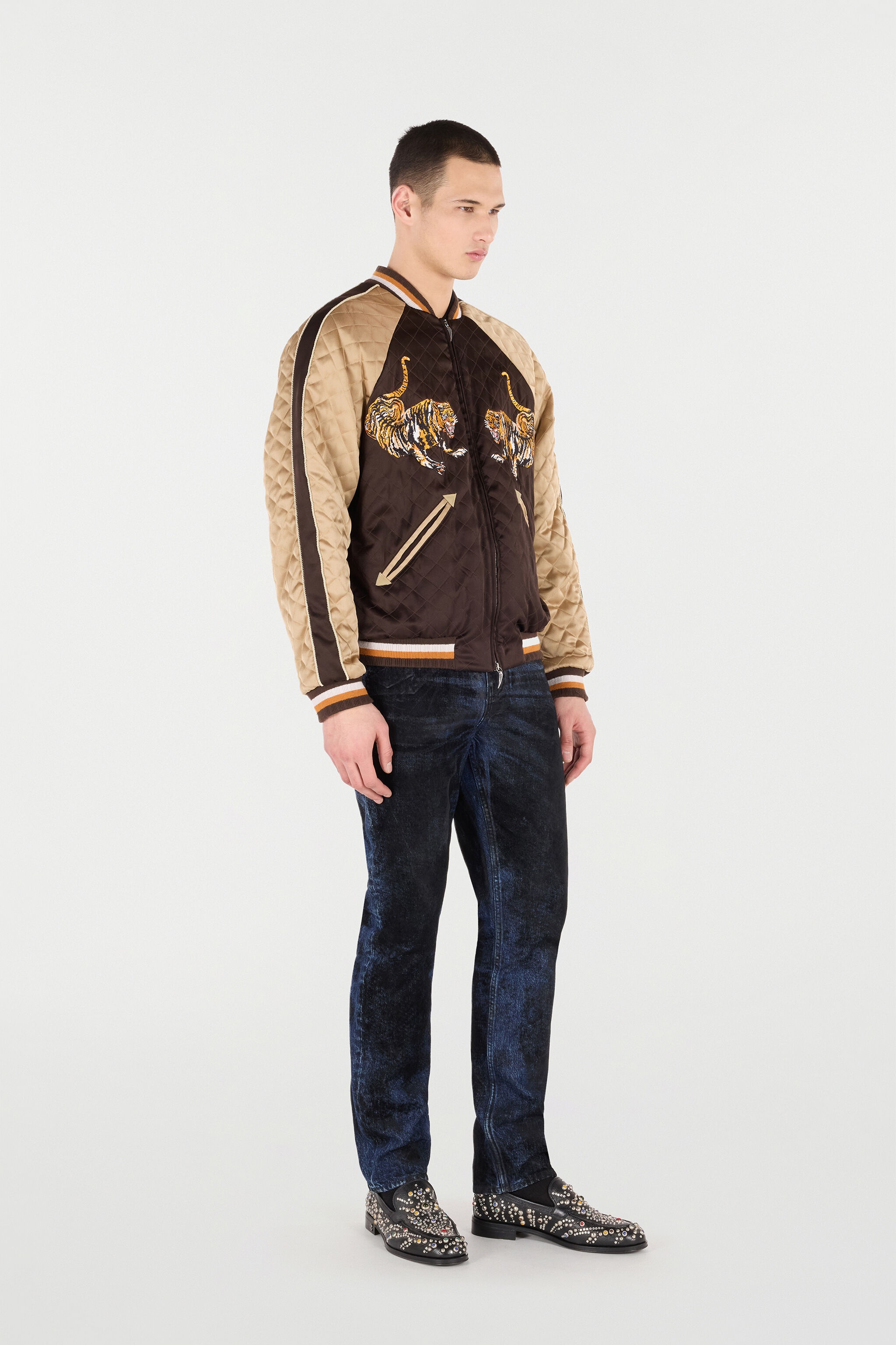 Bomber Jacket With Tigers - 3