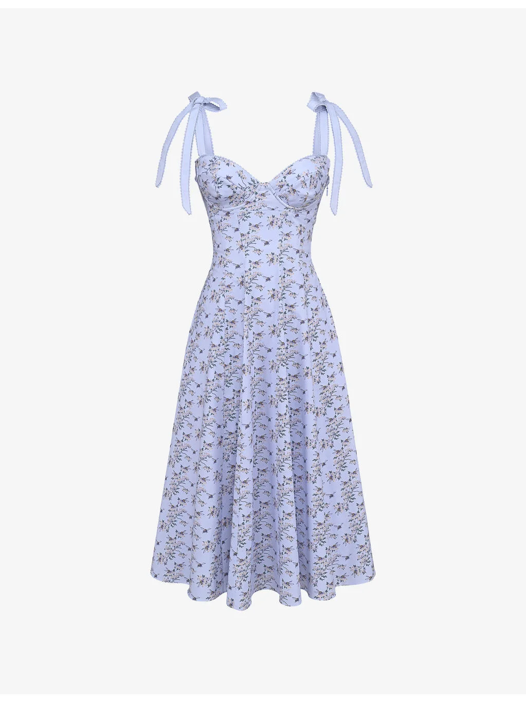 Emely Floral-Print Stretch-Cotton Midi Dress - 1