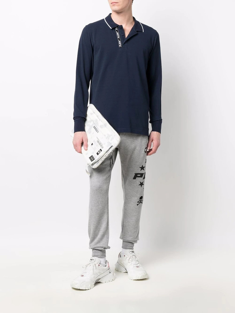 PHILIPP PLEIN logo embroidered polo shirt outlook