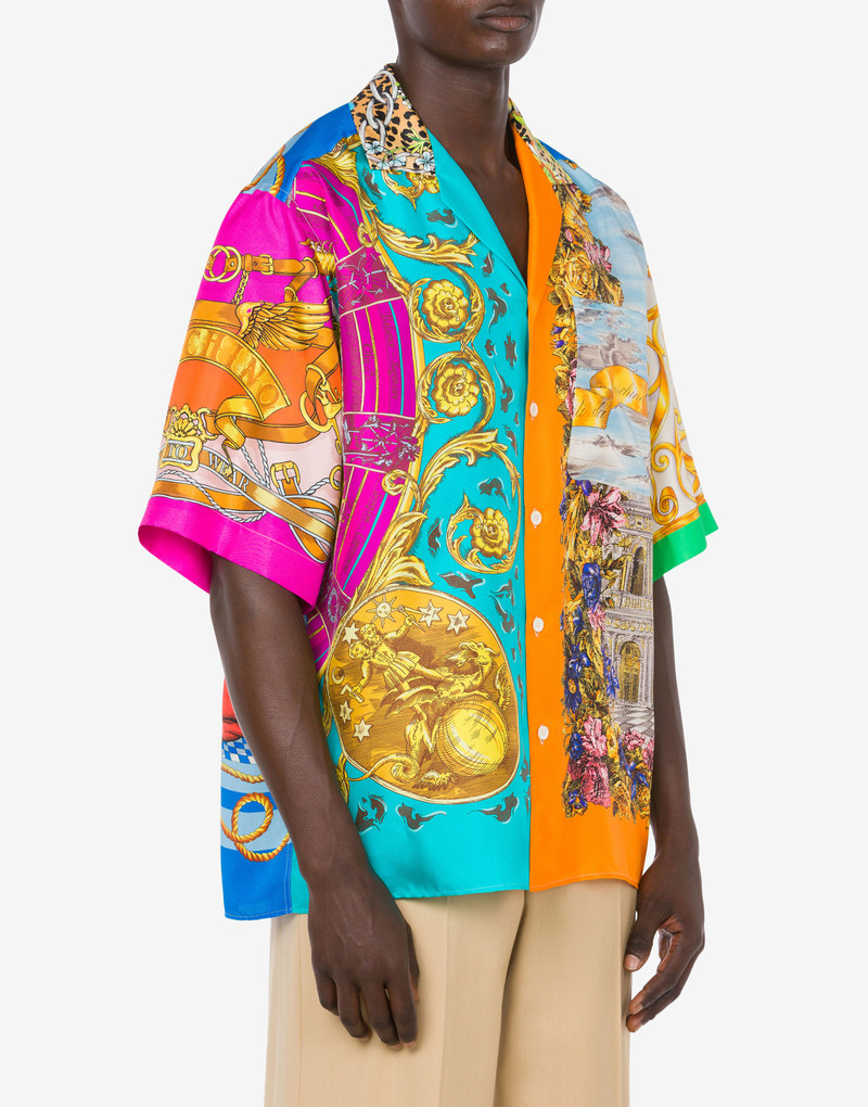Moschino SCARF PRINT TWILL SHIRT outlook