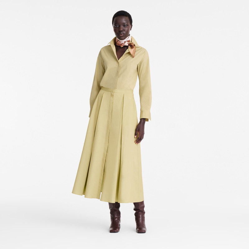 Longchamp Midi skirt Pistachio - Popelin outlook
