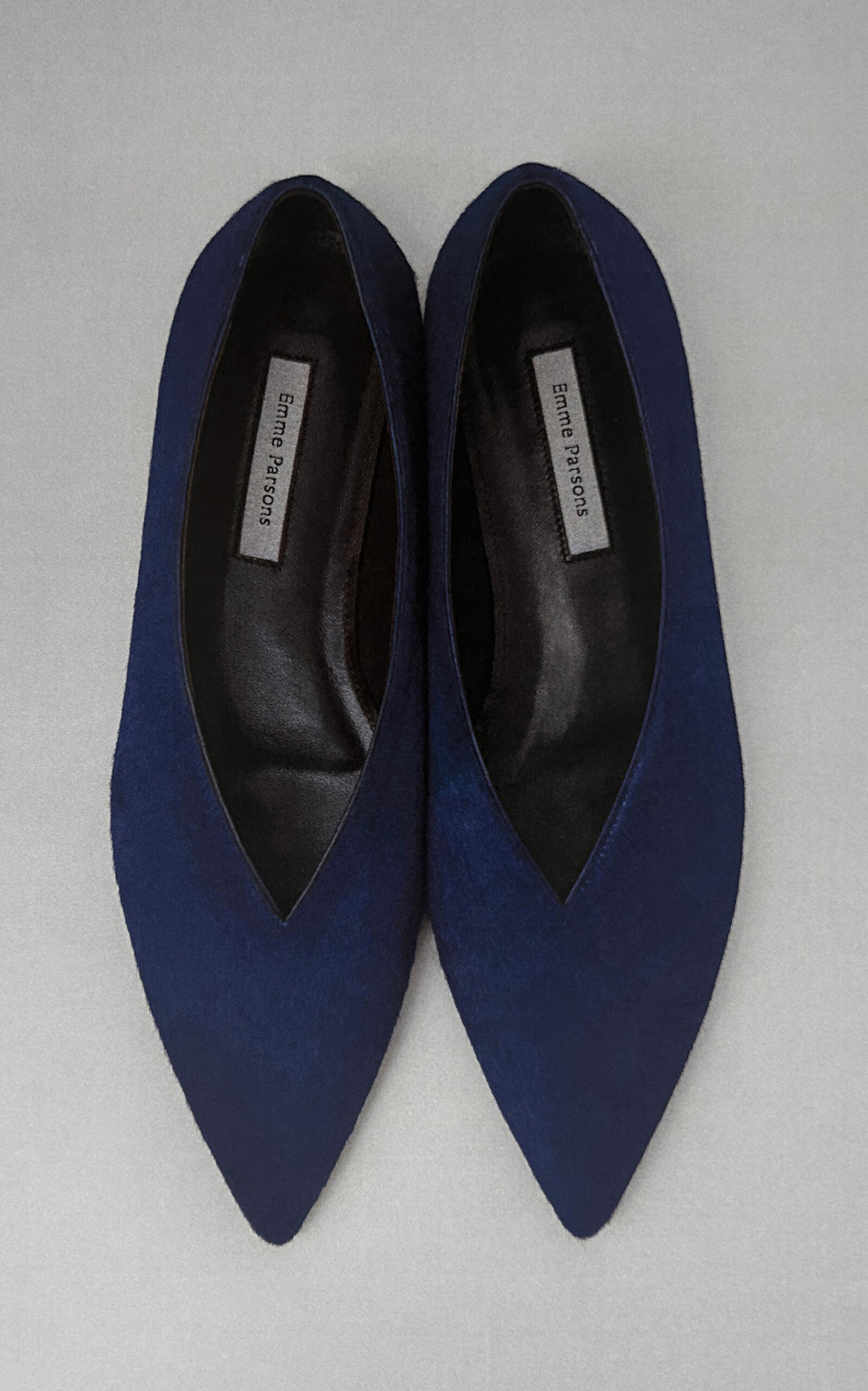 Calf Hair Pointy V-Flats blue - 4