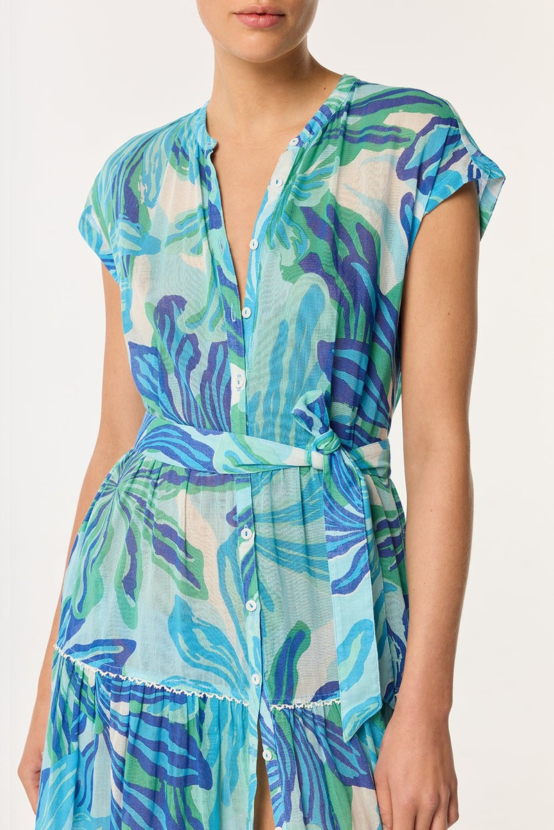 Long Dress Kora - Blue Seaweed - 1