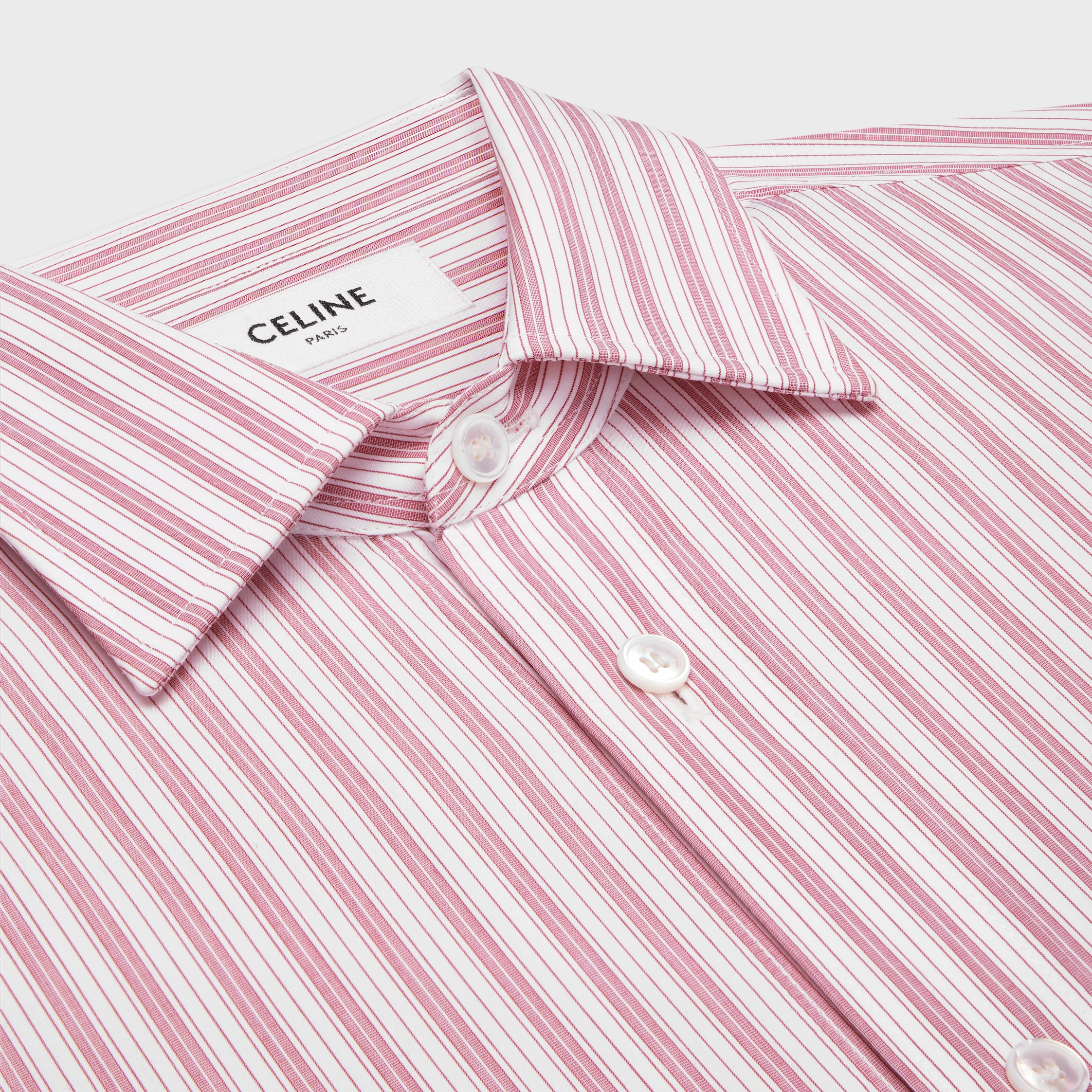 loose shirt in striped cotton poplin - 3