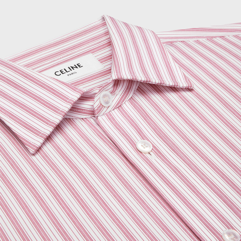 loose shirt in striped cotton poplin 3