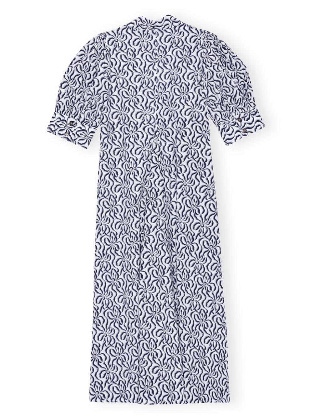 graphic-print organic-cotton midi dress - 6