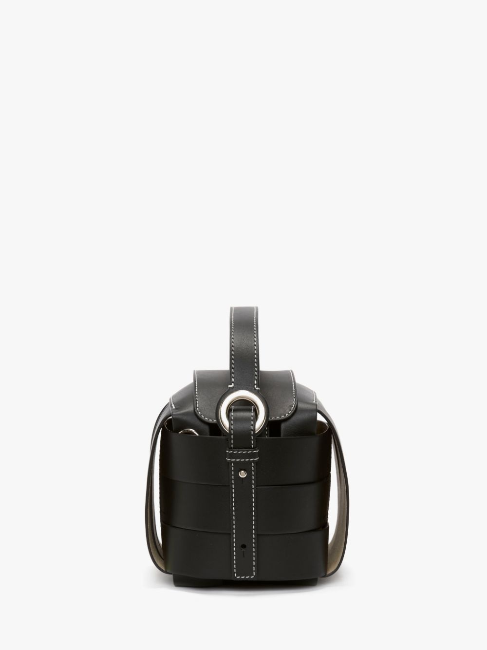 KNOT BAG - LEATHER TOP HANDLE BAG WITH CROSSBODY STRAP - 3