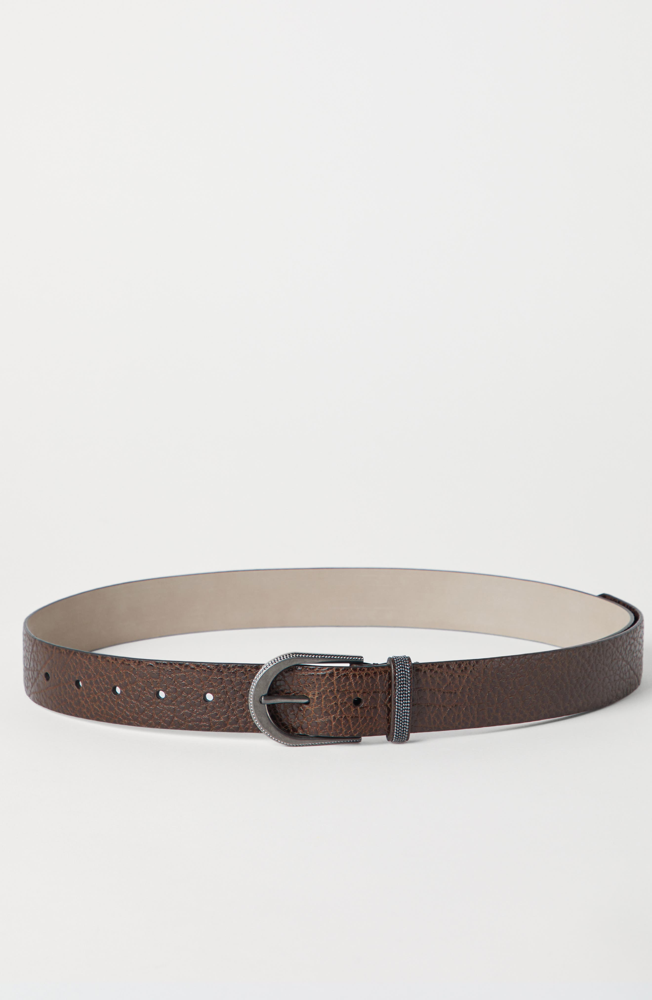 Brunello Cucinelli Calfskin belt in Tobacco at Nordstrom - 2