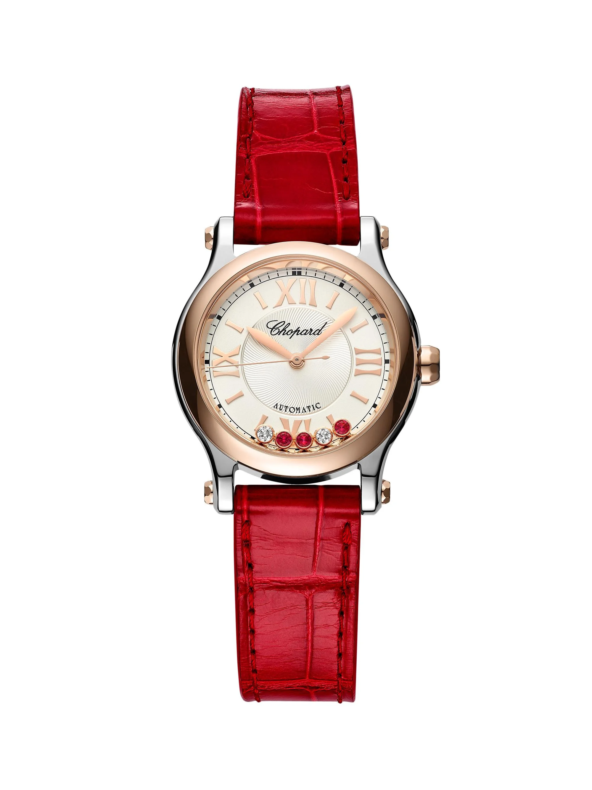 Women's Happy Sport Alligator Strap Watch - Red - 1