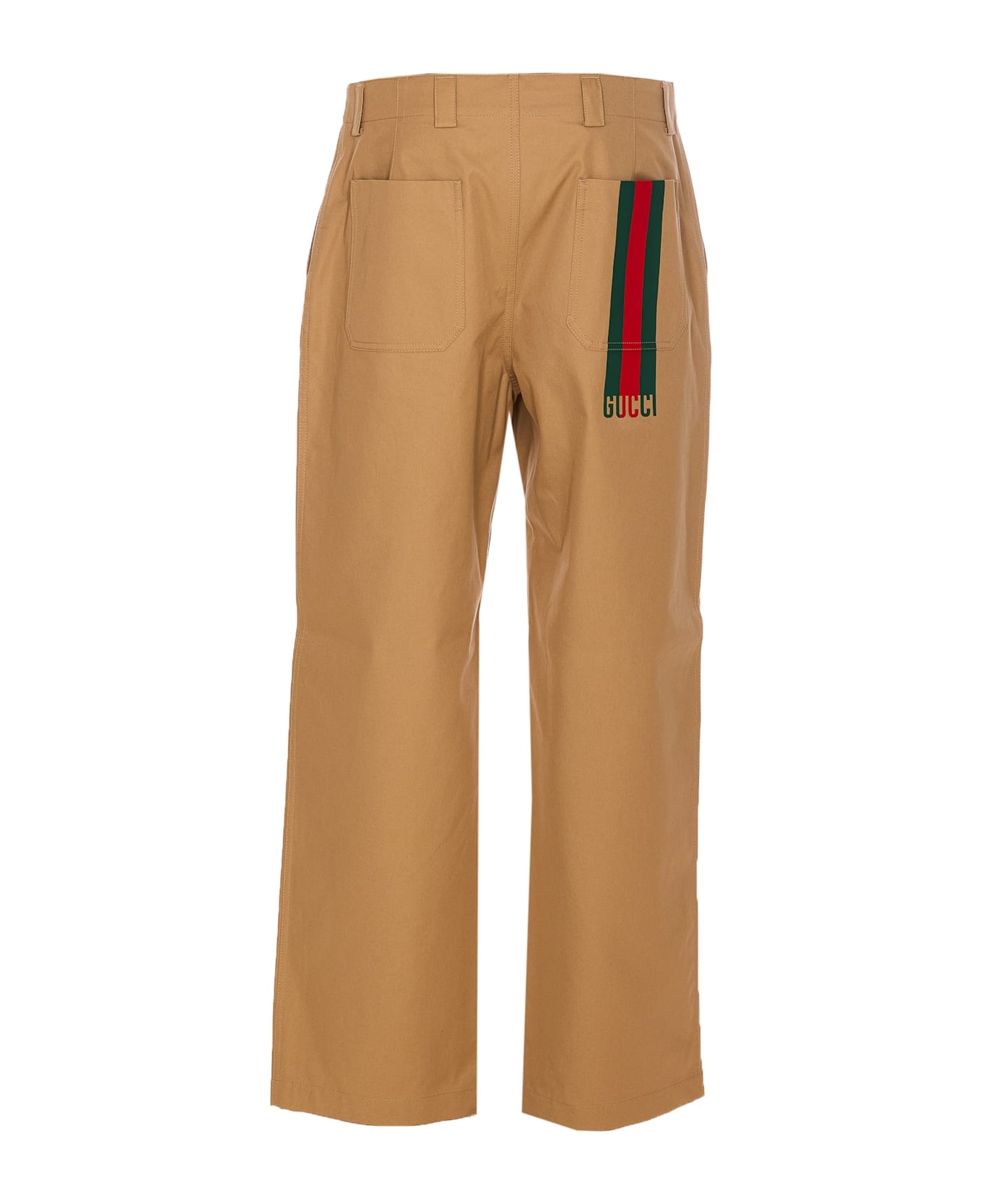Twill Web Detail Pants - 2