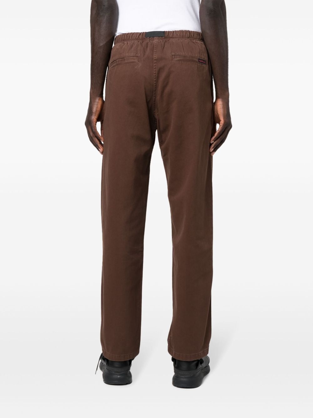 belted-waist straight-leg trousers - 4