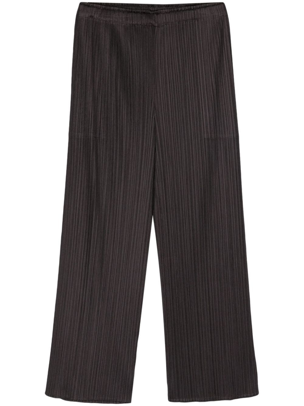 Pleated cropped trousers - 1