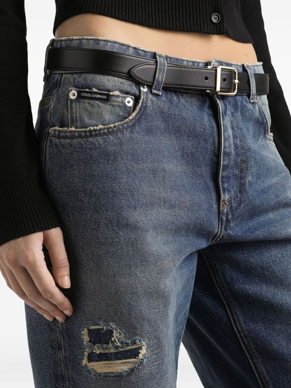 distressed jeans - 5
