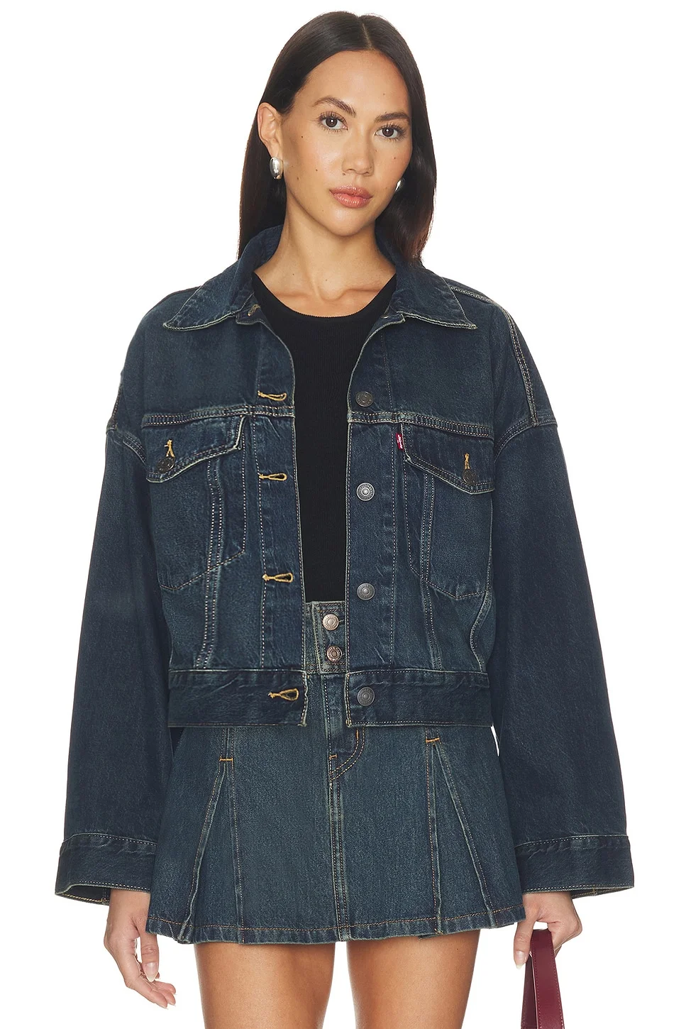 Loose Crop Trucker Jacket - 1