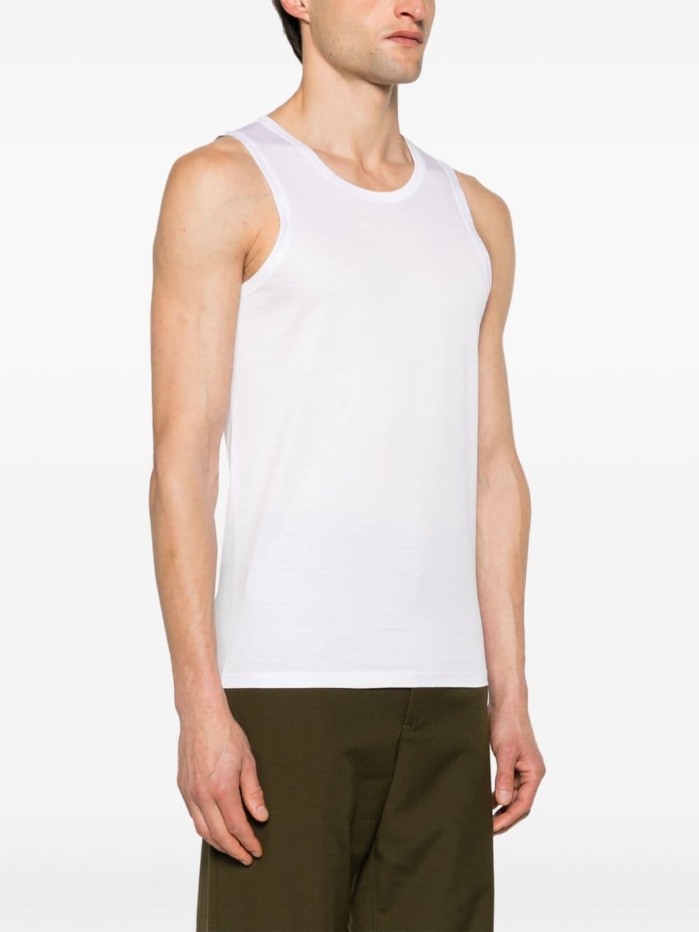 crew-neck cotton tank top - 3