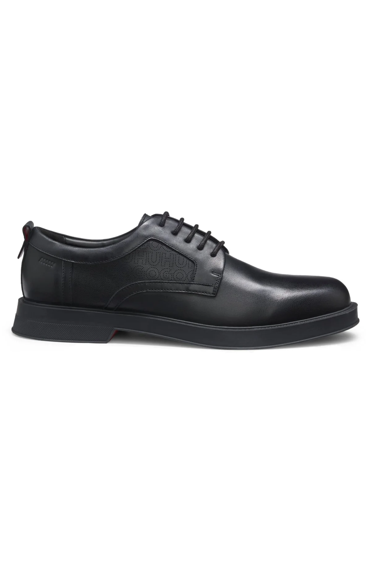 DERBY SHOES IN LEATHER WITH PERFORATED MONOGRAMS - 1