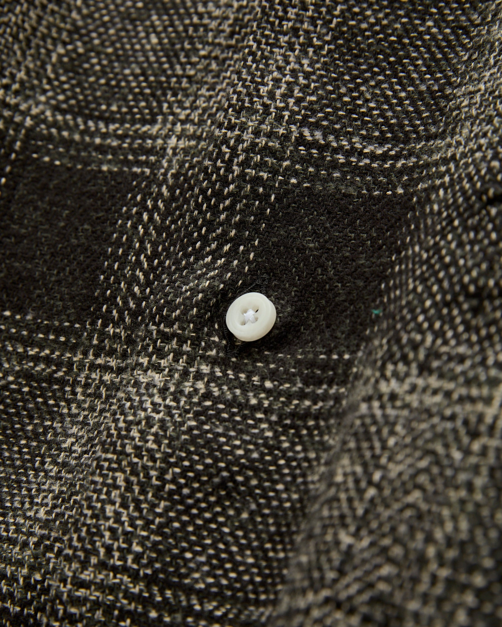 Tweed Check Camp Shirt in Black - 5