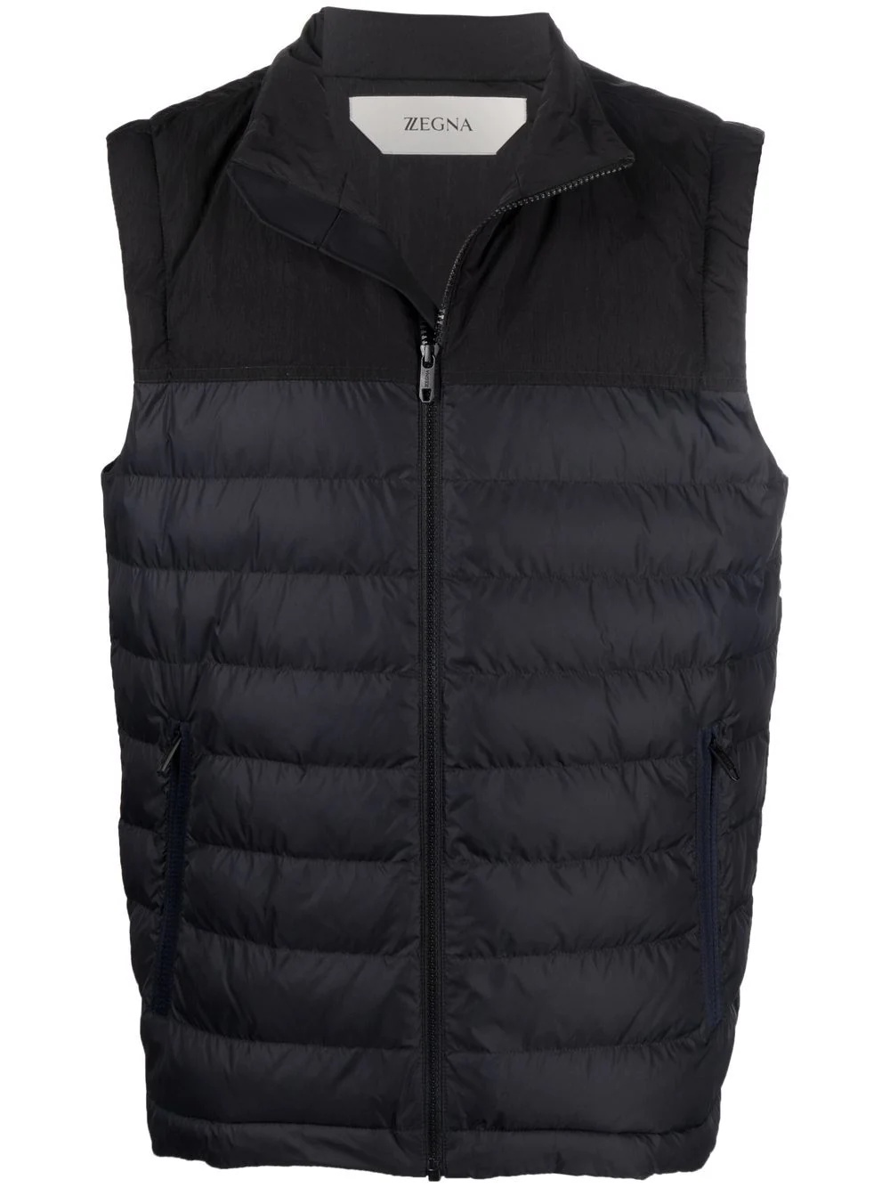 zip-up padded gilet - 1