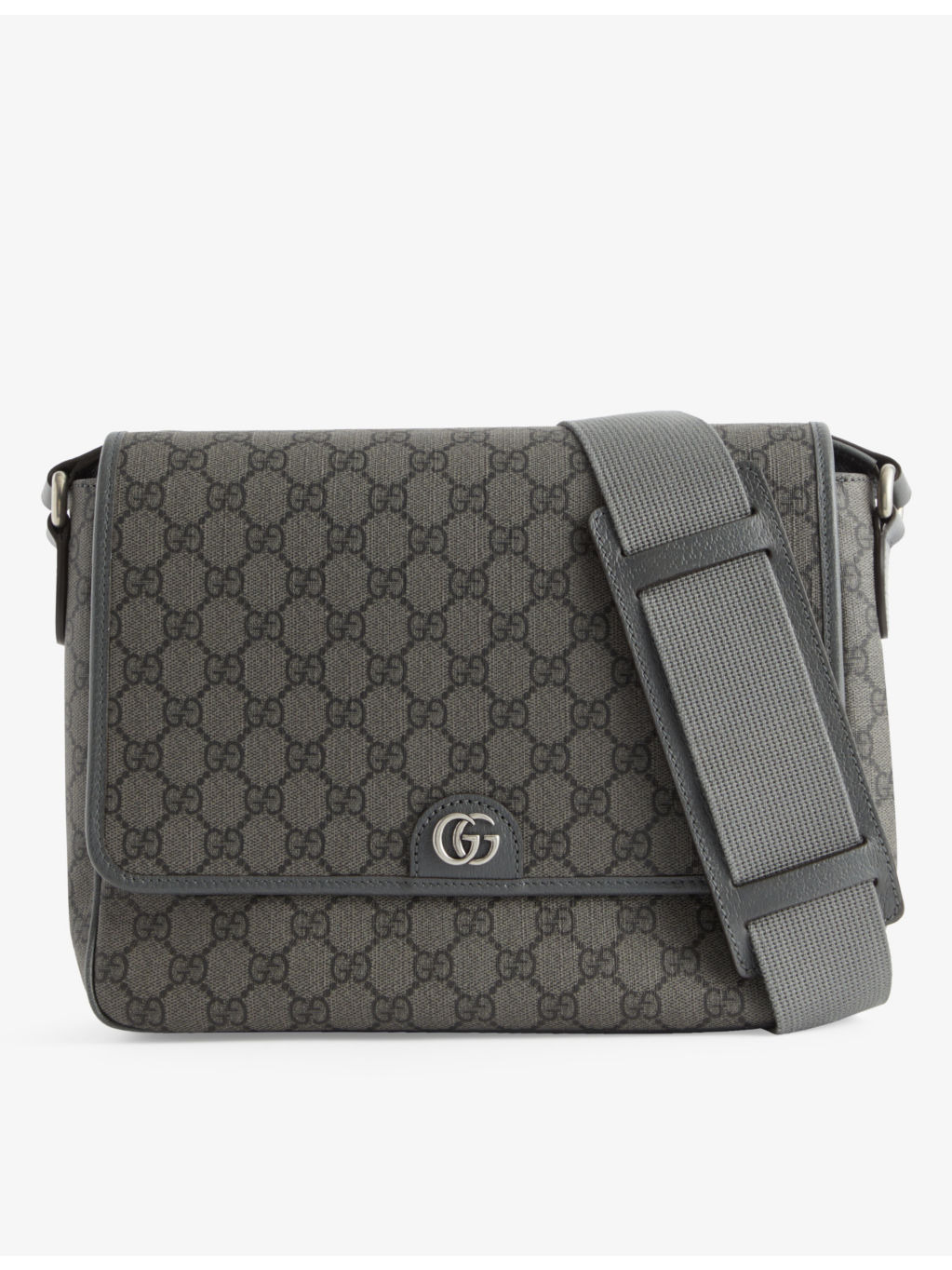 Monogram-pattern coated canvas cross-body bag - 1