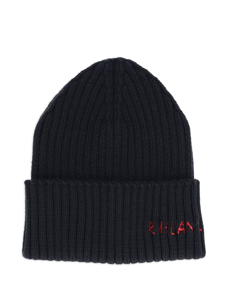 RUSLAN BAGINSKIY ribbed logo beanie outlook