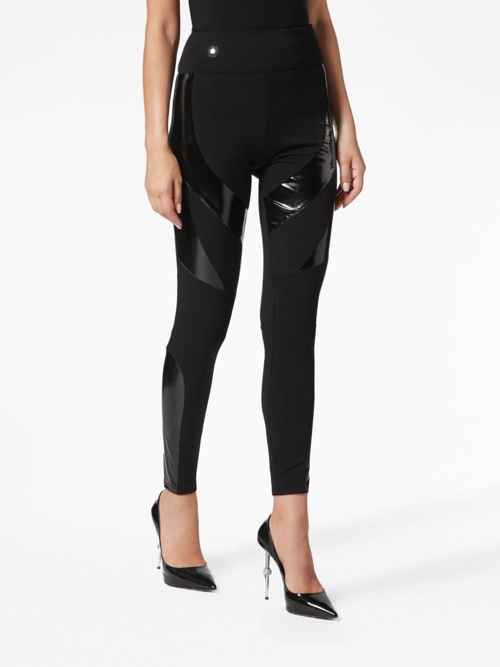 logo-patch high-waist leggings - 3