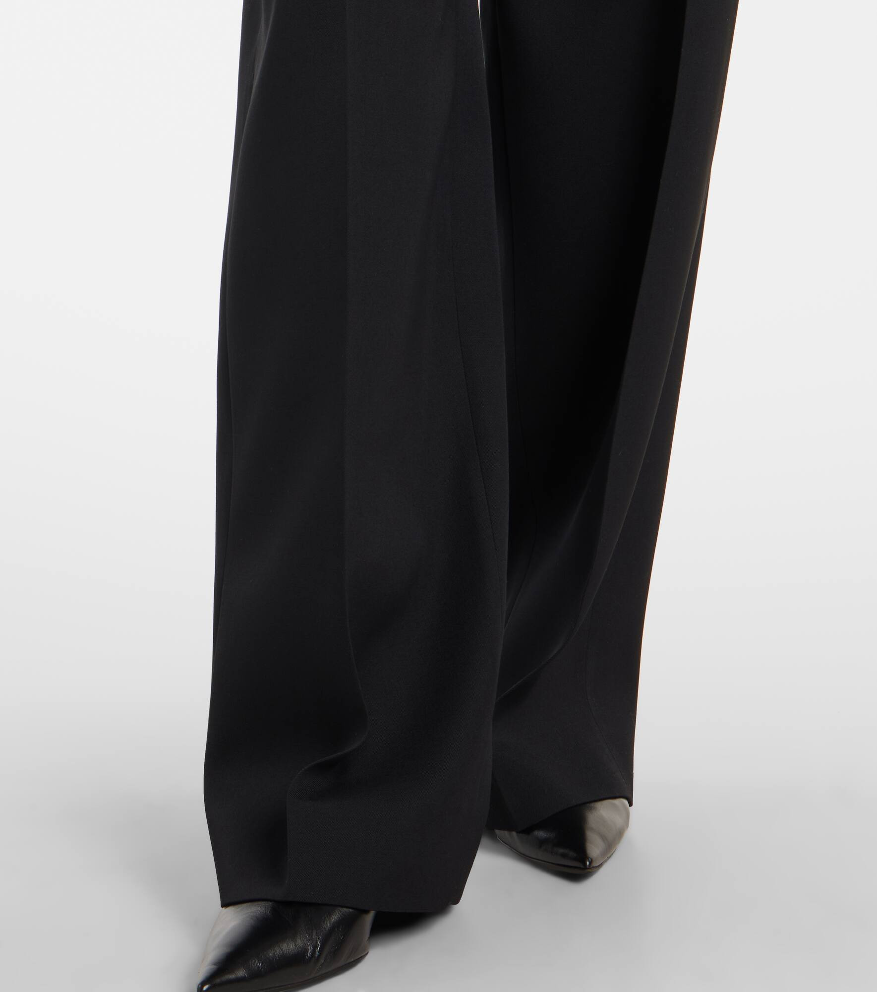 Wool wide-leg pants - 5