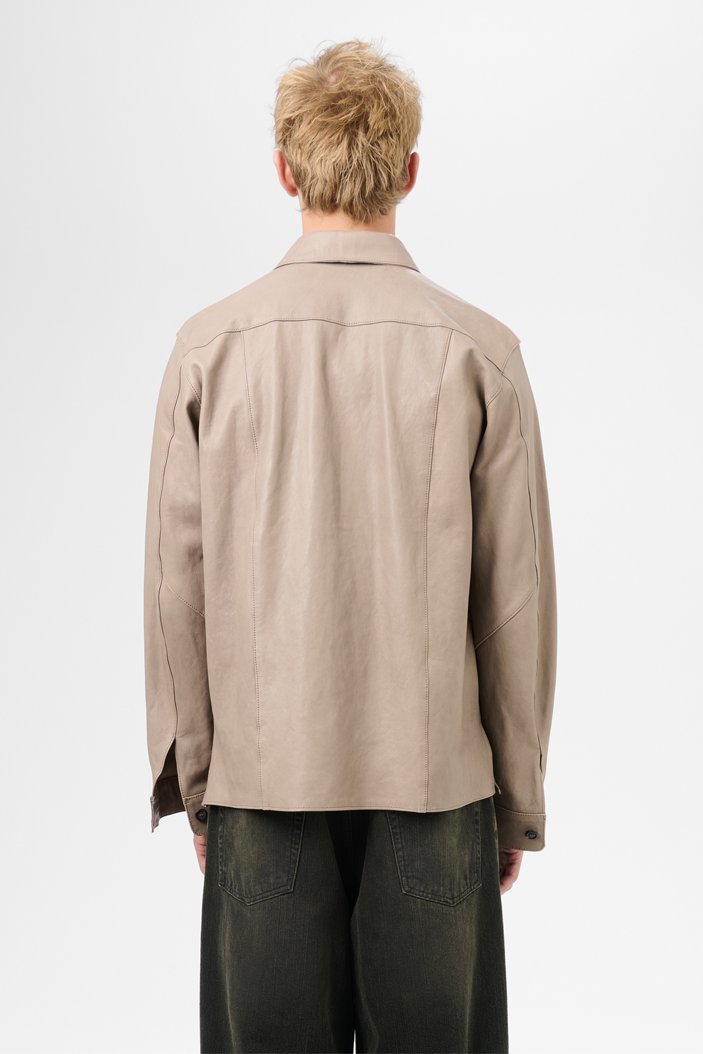 Welding Shirt 70S Grey Velvet Lamb skin - 6