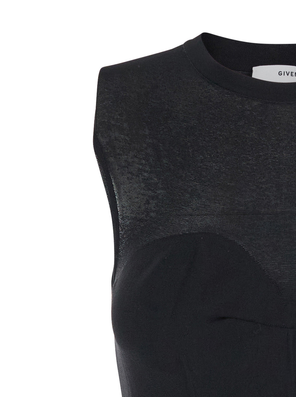 Givenchy Women Black Crew Neck Dress With Flared Skirt In Fabric Woman - 3