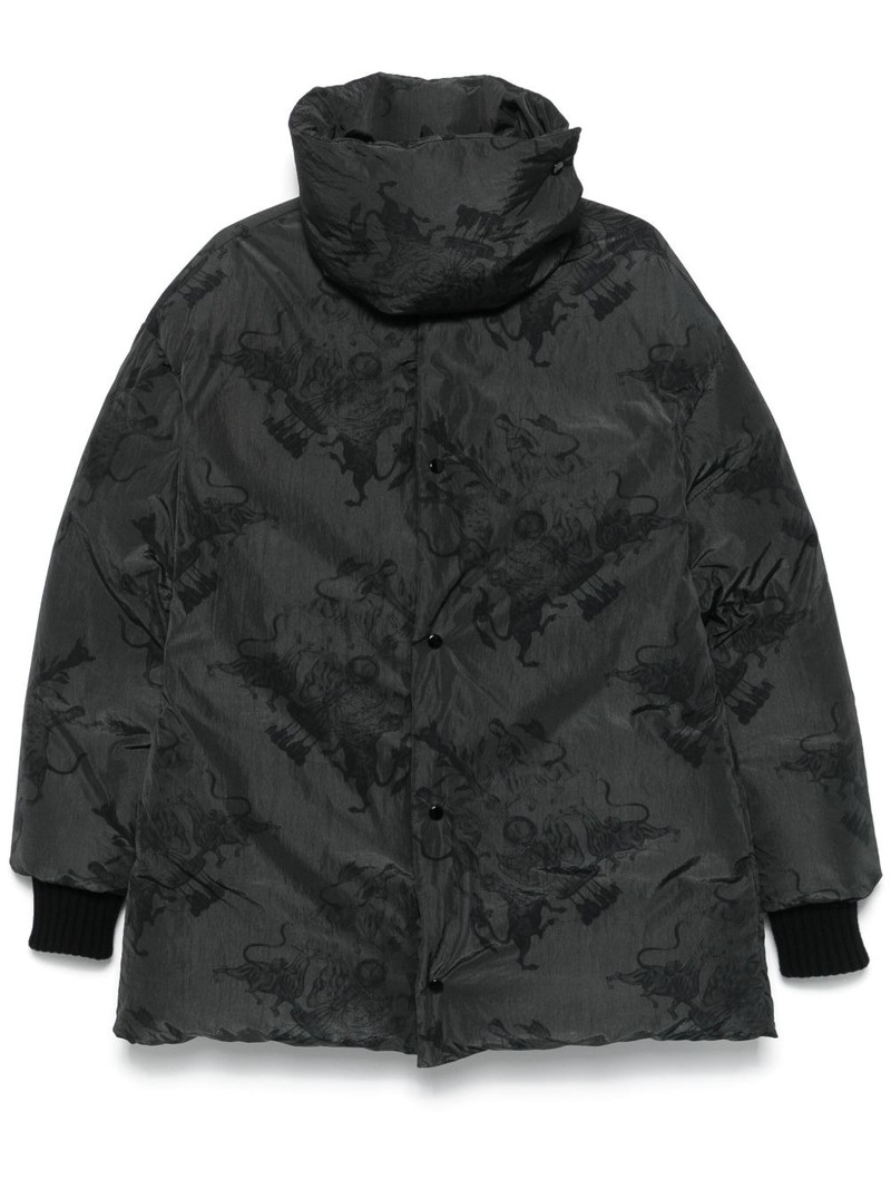graphic-print coat 1