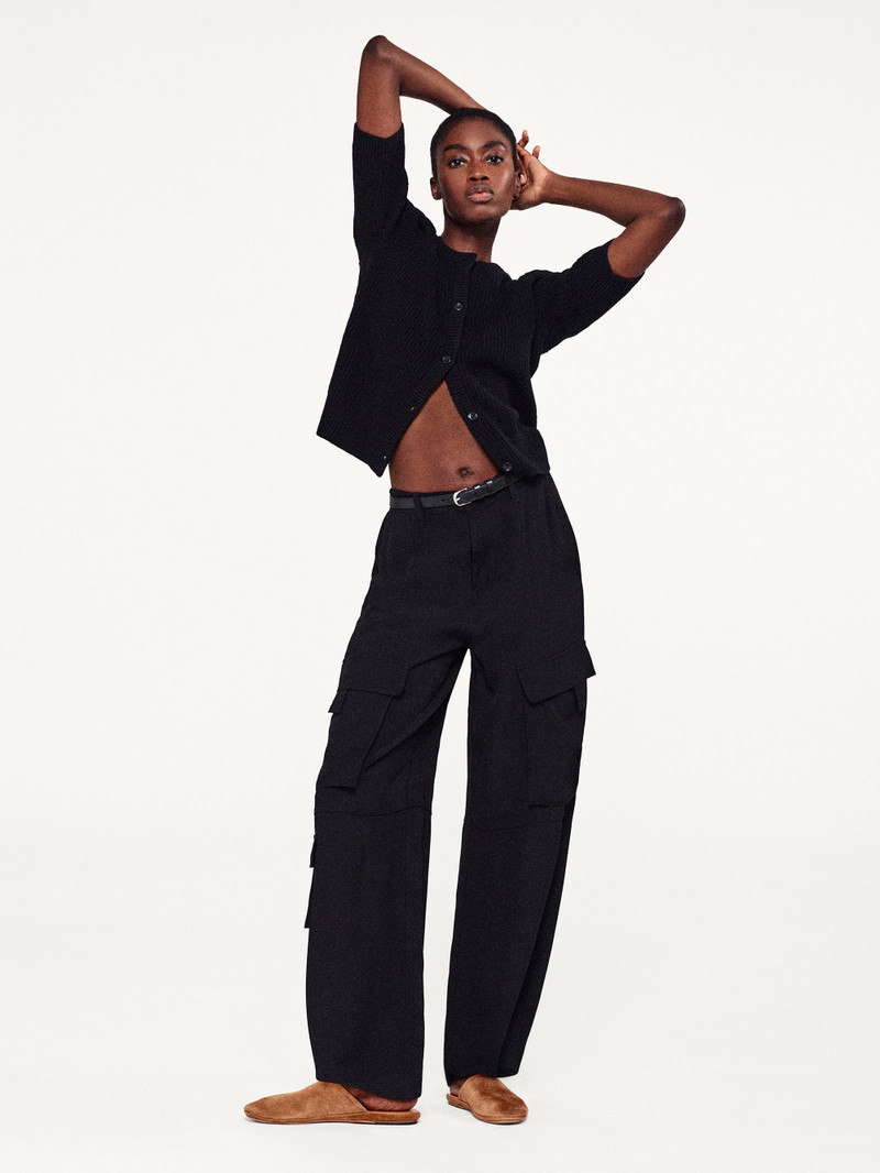 FRAME High Rise Utility Cargo in Black outlook