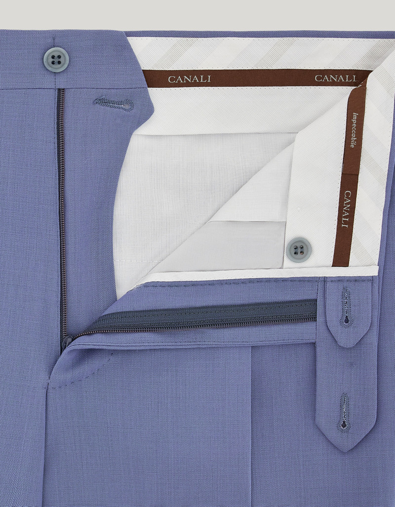 IMPECCABILE LIGHT BLUE REGULAR FIT WOOL PANTS 4