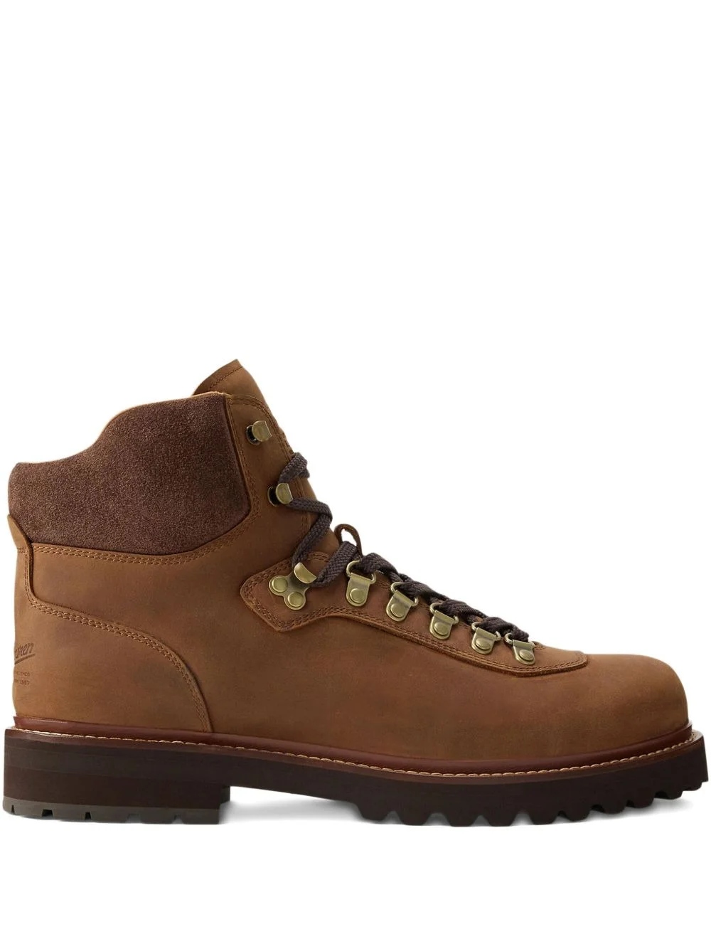 leather lace-up hiking boots - 1