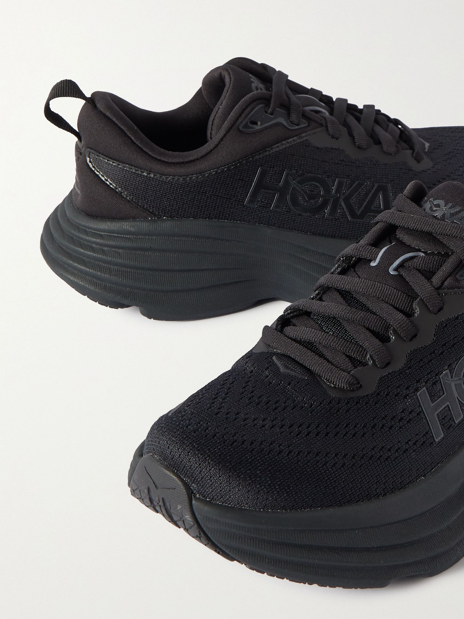 Bondi 8 rubber-trimmed mesh sneakers Black - 4