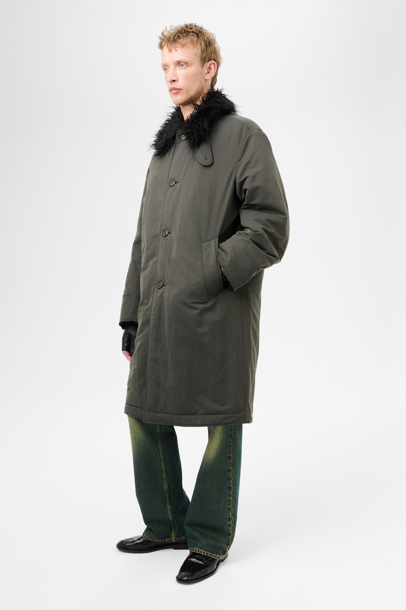 Polar Coat Vapor Charcoal Peached Nylon - 5
