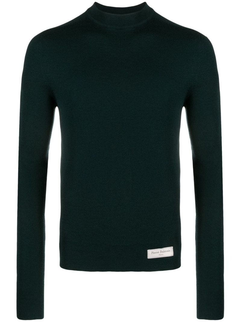 mock-neck merino jumper 1