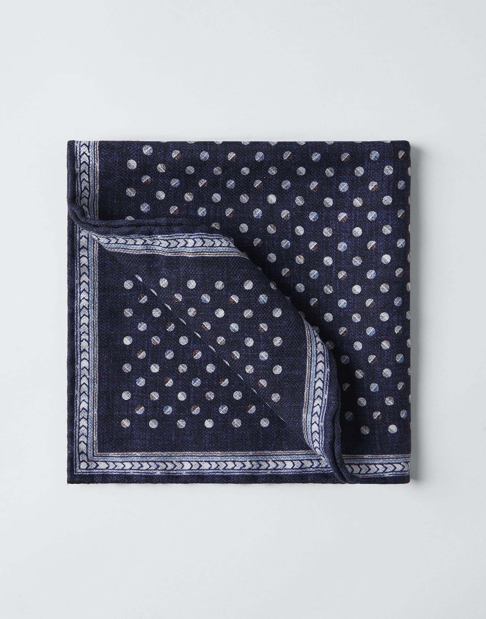 Double face silk pocket square - 1