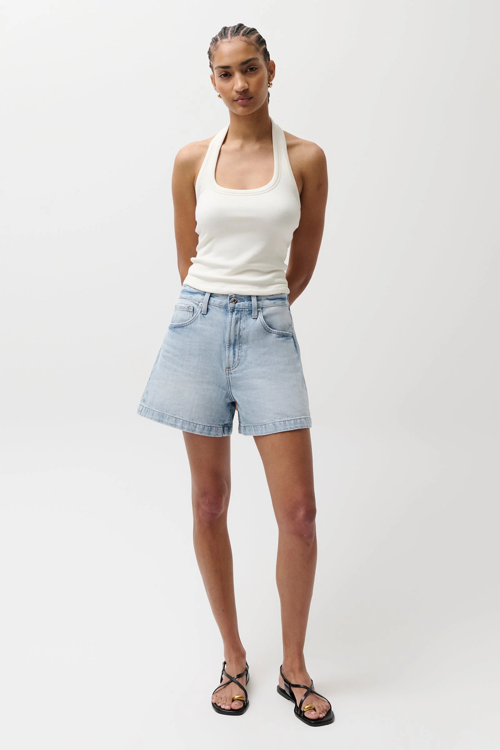 SAIGE HIGH RISE A-LINE SHORT - BERKELEY - 1