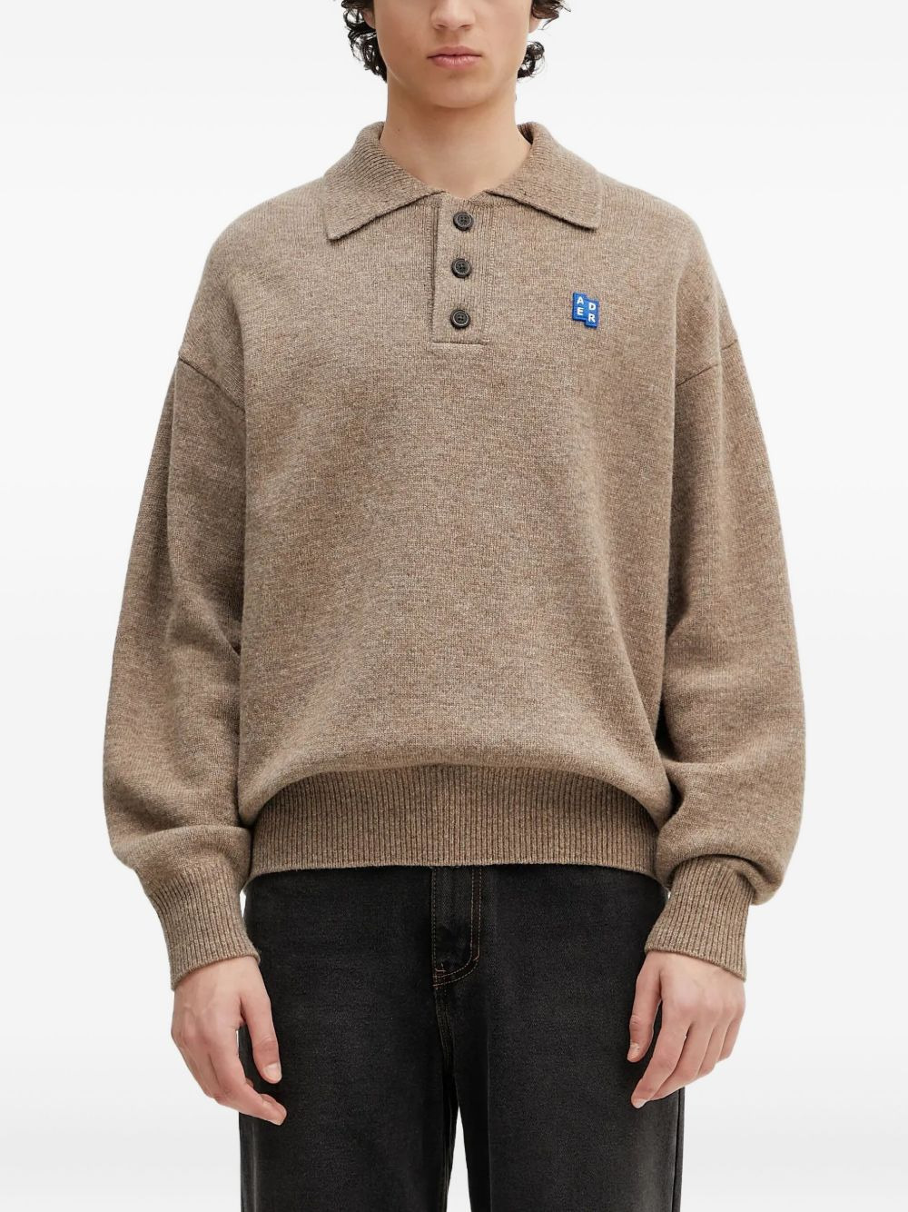 buttoned polo-neck sweater - 1