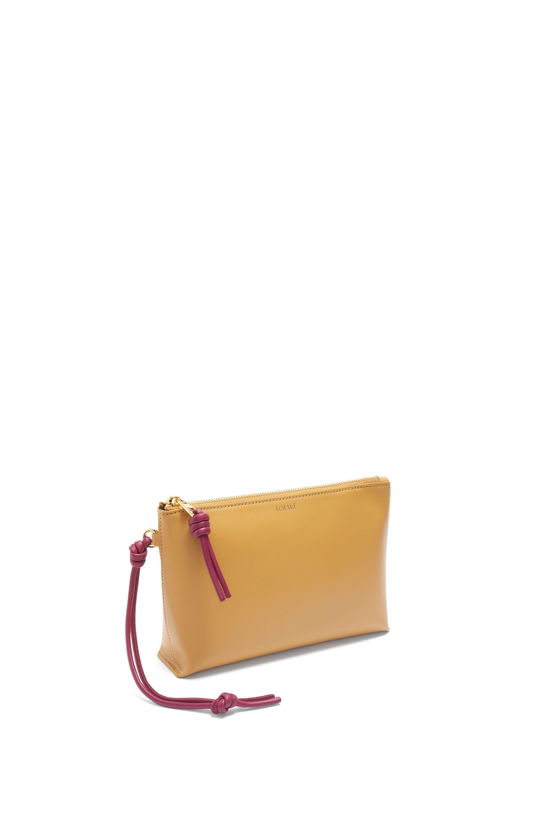 Knot T pouch in shiny nappa calfskin - 2
