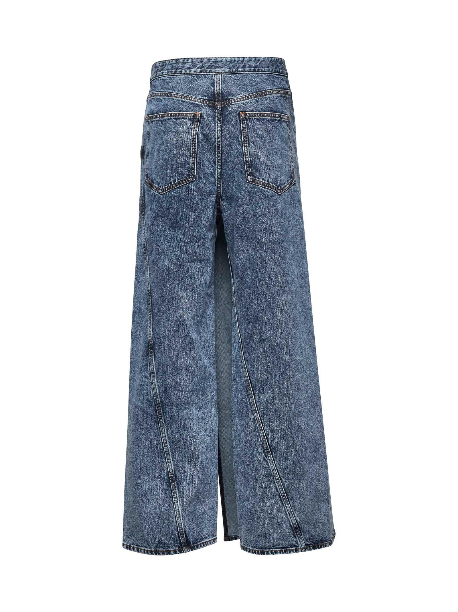 Blue denim wrap jeans - 2