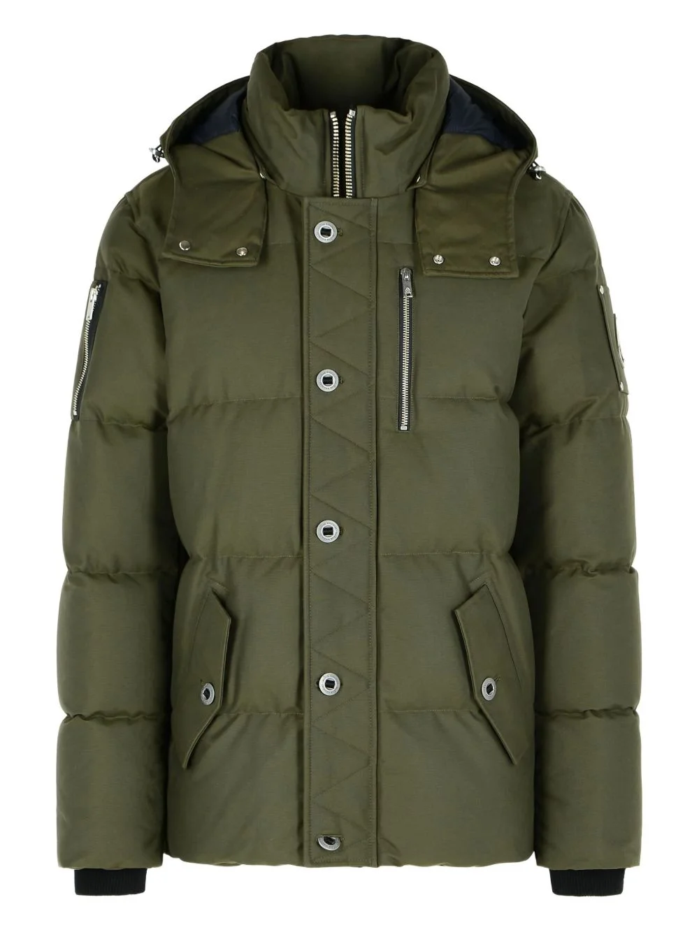 removable-hood quilted coat - 1