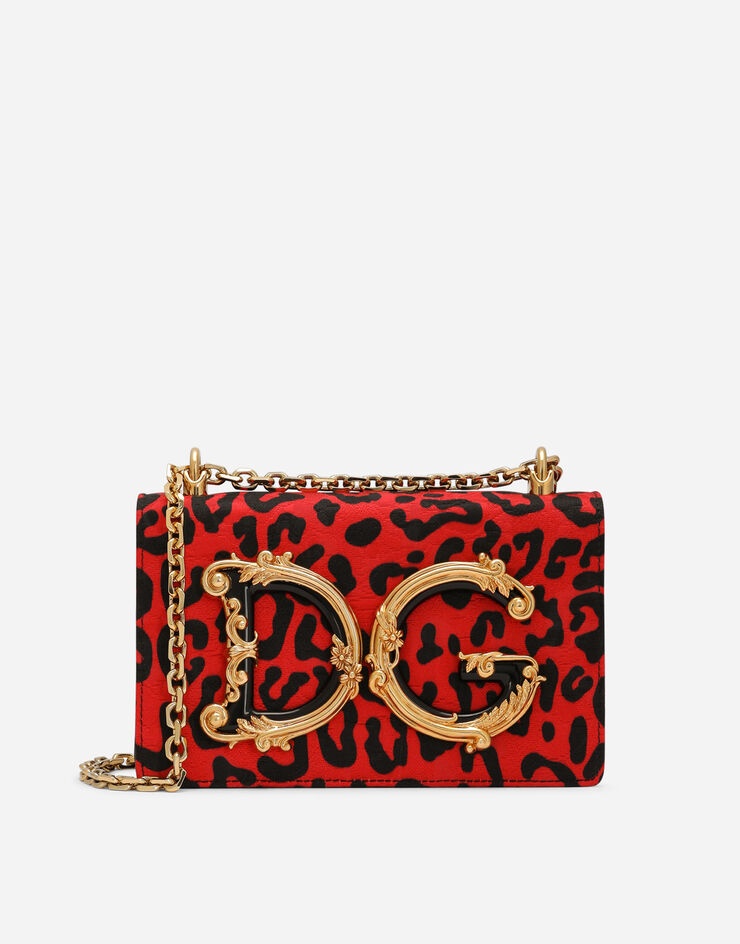 Leopard-print brocade DG Girls bag - 1