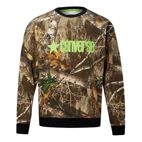 Men's Converse Retro Pattern Logo Printing Round Neck Pullover Camouflage 10019970-249 - 1