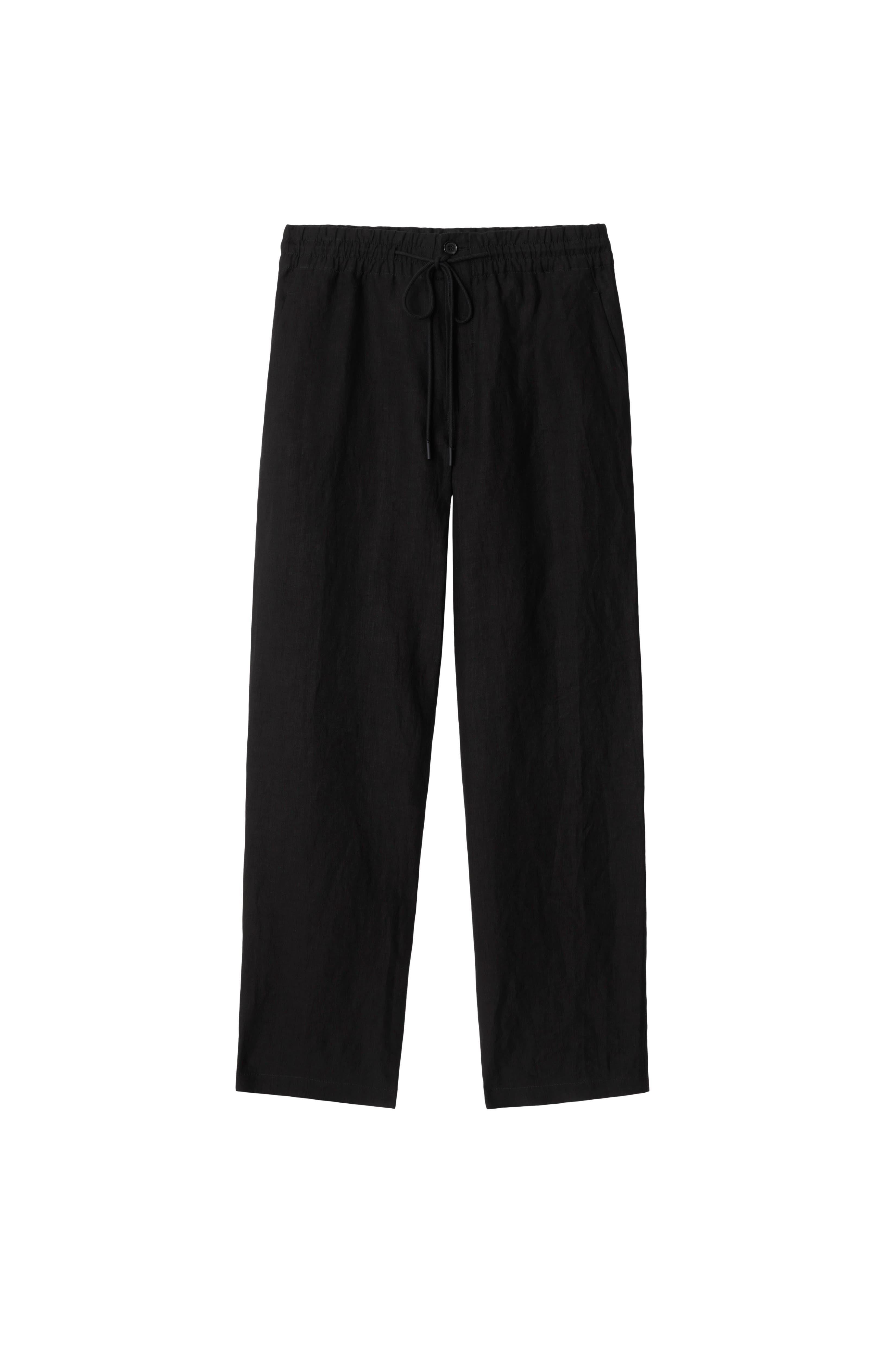 burberry Linen Trousers in Black at Nordstrom - 2
