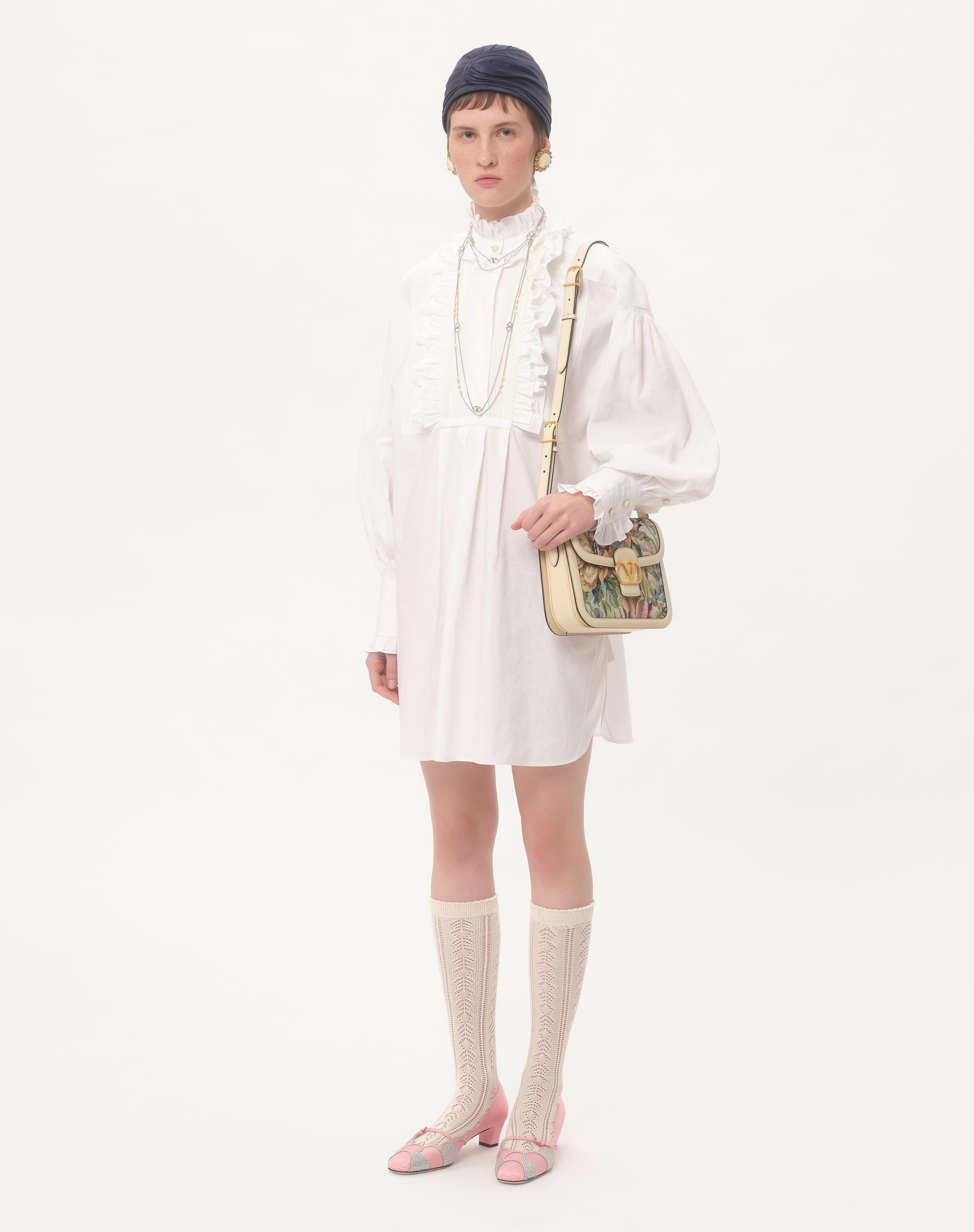 SHORT DRESS IN COTTON AND LINEN - 2