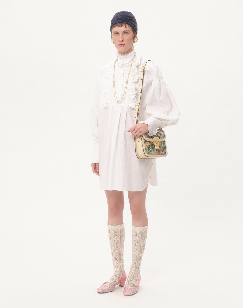 Valentino SHORT DRESS IN COTTON AND LINEN outlook
