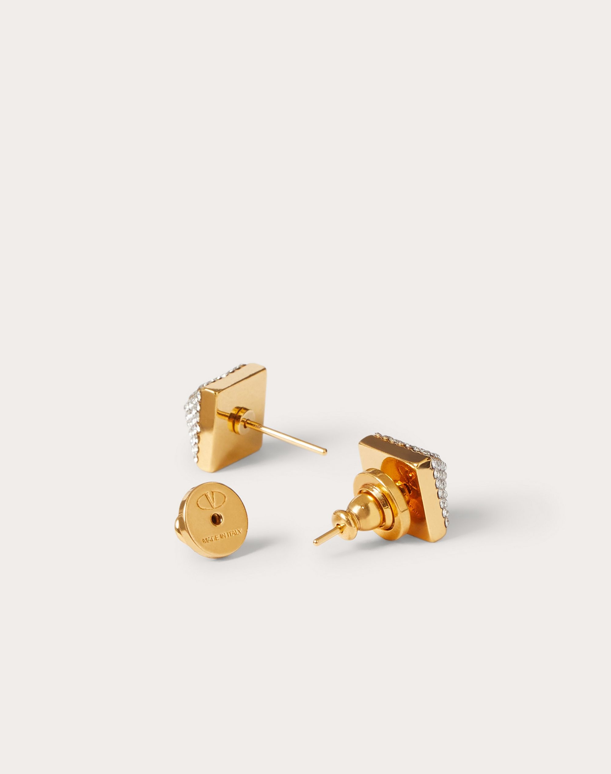 Rockstud Metal and Swarovski® Crystal Earrings - 4