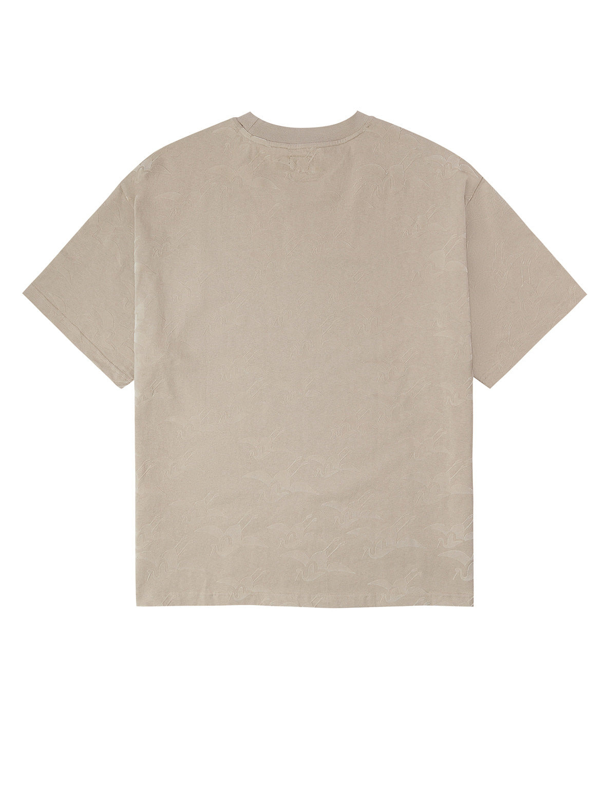 Allover Seagull Crane Flocking Print Relax Fit T-shirt - 2